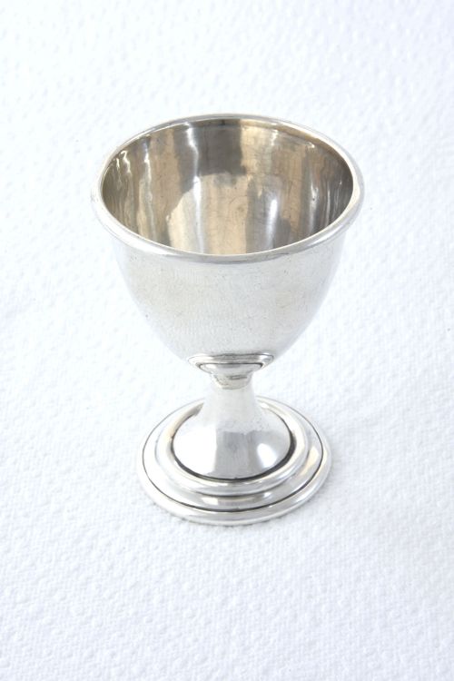 fig 1. Antique Silver Egg Cup 1918