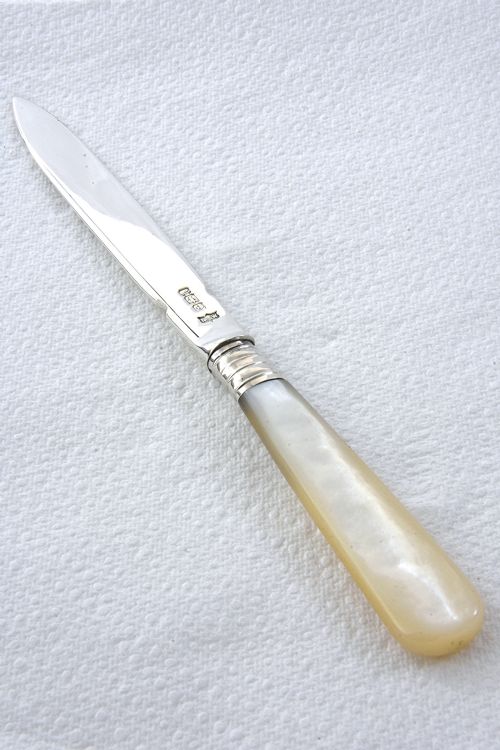 fig 2. Solid Silver Letter Opener with Mother of Pearl Handle 1902