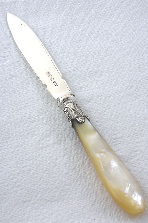 fig 2. Solid Silver Letter Opener with Mother of Pearl Handle 1920