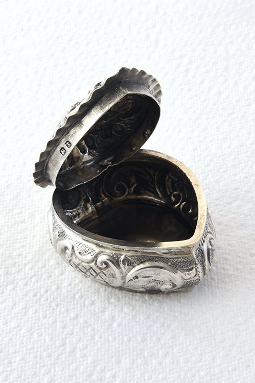 fig 3. Victorian Heart-Shaped Silver Pill Box 1897