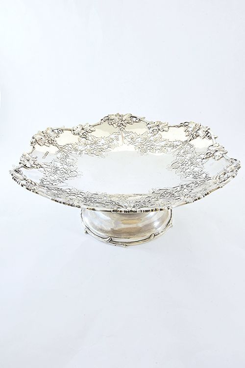 fig 1. Large Solid Silver Pedestal Fruit Dish 1928