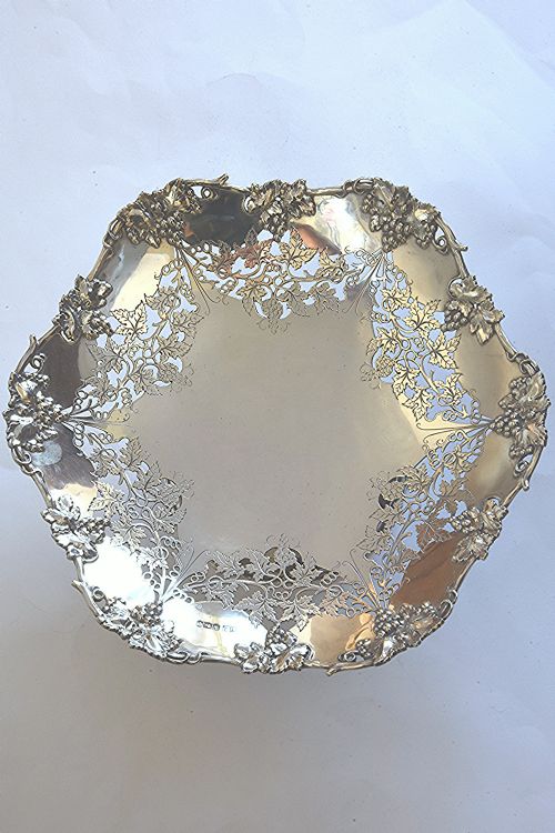 fig 3. Large Solid Silver Pedestal Fruit Dish 1928