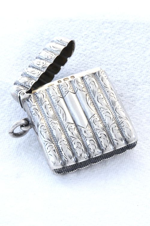 fig 2. Rare Edwardian Silver Vesta Case 1904