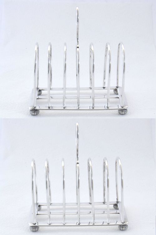 fig 4. Victorian Silver Toast Rack (6 Slice) 1898