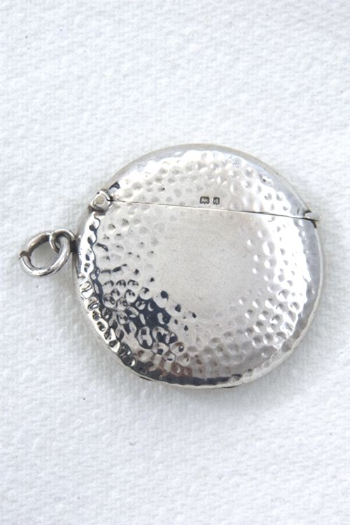 Edwardian Silver Round Vesta Case 1903