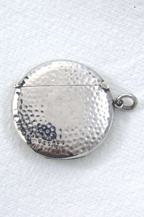 fig 1. Edwardian Silver Round Vesta Case 1903