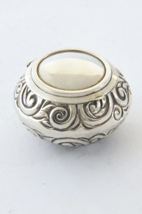 fig 1. Victorian Embossed Pill Box 1900