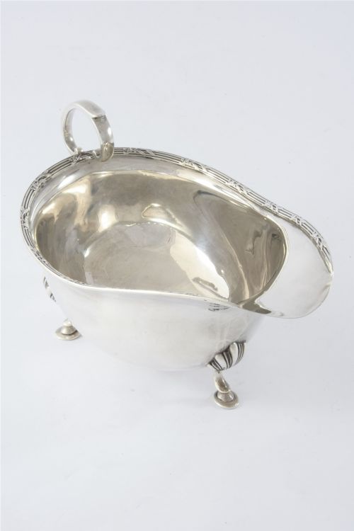 fig 1. Antique Silver Sauce Boat 1912