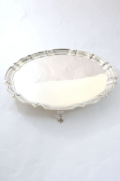 Large George V Silver Salver 1938