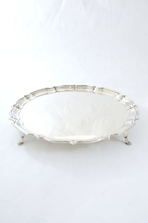 fig 1. Large George V Silver Salver 1938