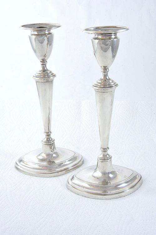 Pair of Edwardian Silver Candlesticks 1905