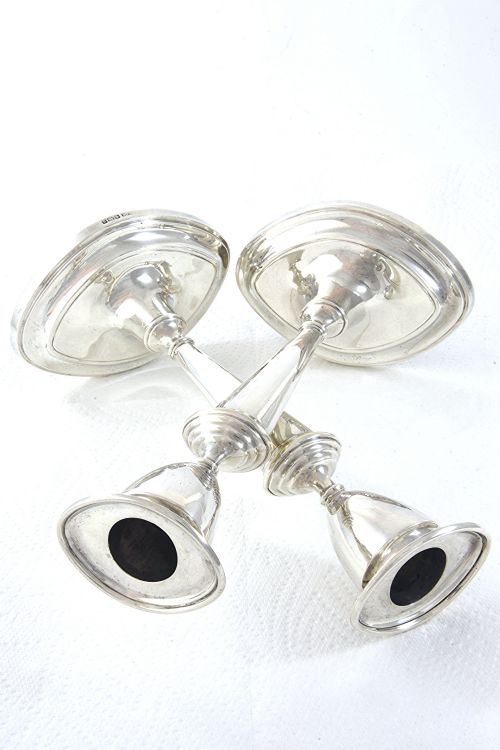 fig 4. Pair of Edwardian Silver Candlesticks 1905