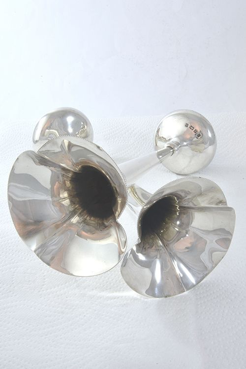 fig 2. Pair of Large Edwardian Silver Vases 1901