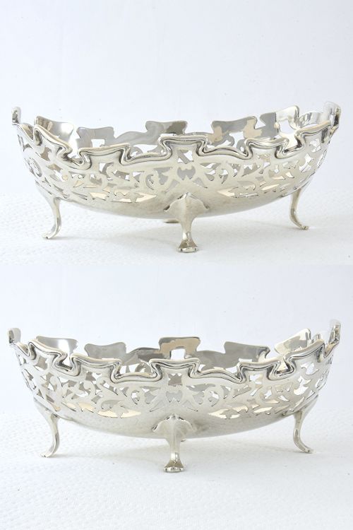 fig 2. George V Pierced Oval Silver Bowl 1911