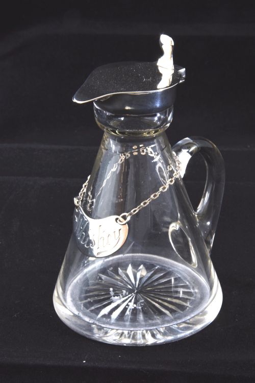 Silver Mounted Whisky Noggin with Silver Label 1930