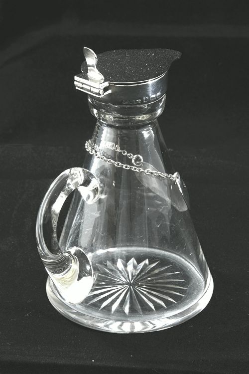 fig 1. Silver Mounted Whisky Noggin with Silver Label 1930