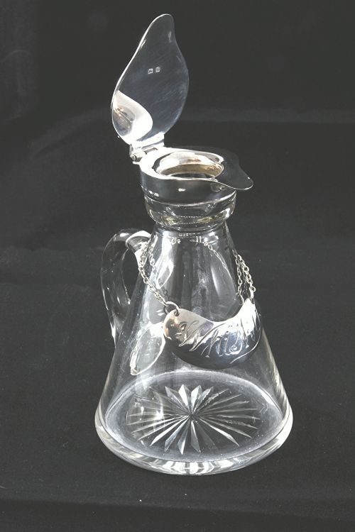 fig 2. Silver Mounted Whisky Noggin with Silver Label 1930