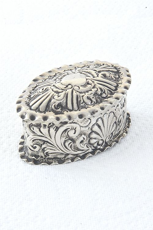 Victorian Silver Pill Box 1895