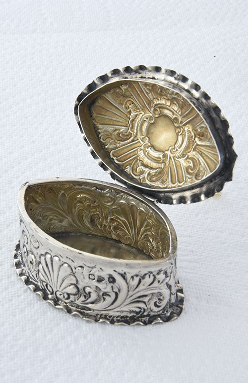 fig 2. Victorian Silver Pill Box 1895