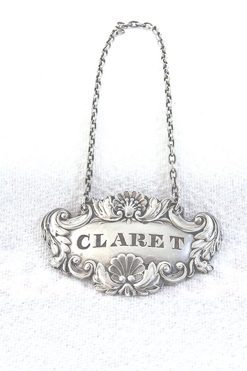 Victorian Silver Decanter Label (Claret) 1875