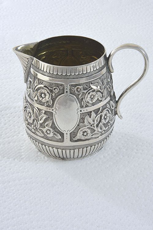 fig 2. Victorian Silver Cream Jug & Sugar Bowl 1880