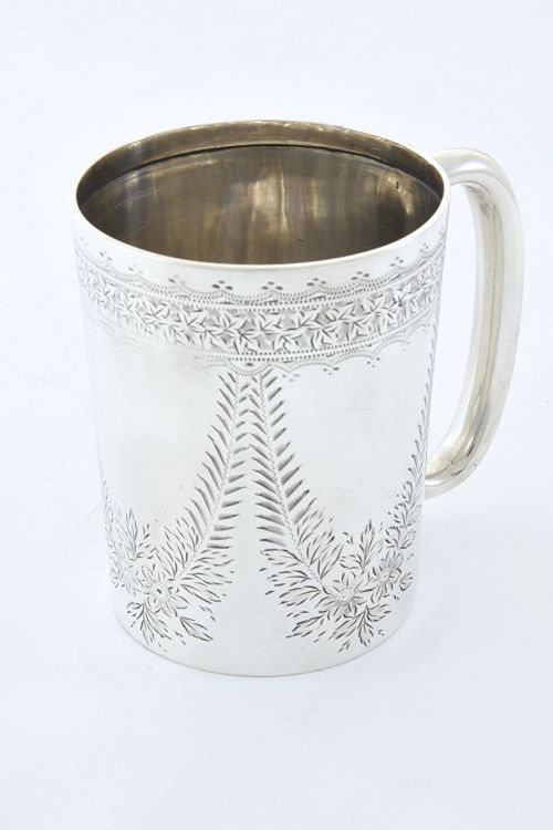 fig 1. Edwardian Silver Christening Tankard 1904