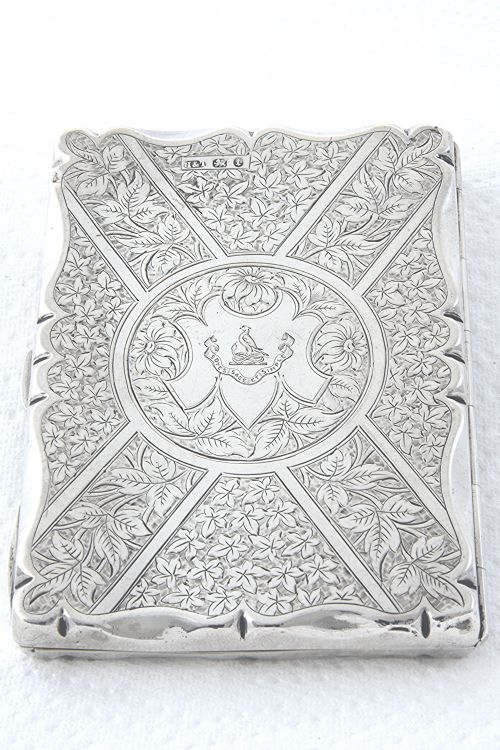 Victorian Silver Card Case 1885