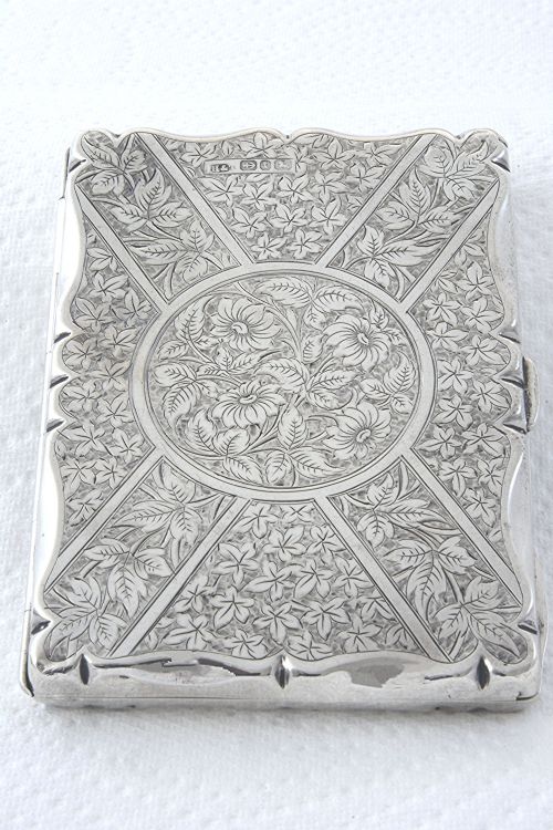 fig 1. Victorian Silver Card Case 1885