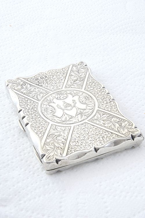 fig 2. Victorian Silver Card Case 1885