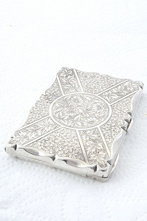 fig 3. Victorian Silver Card Case 1885