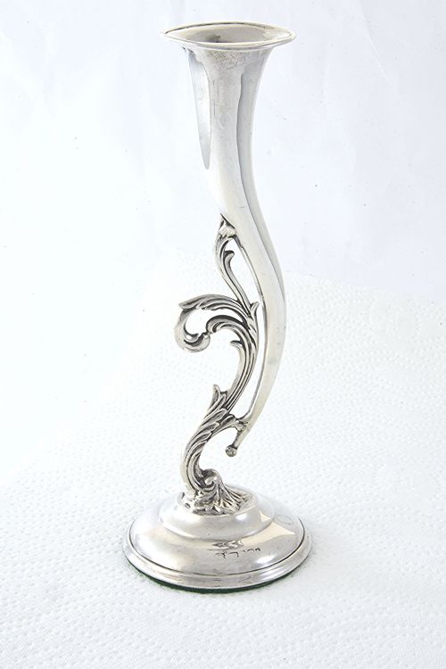 Victorian Silver Art Nouveau Posy Vase 1898