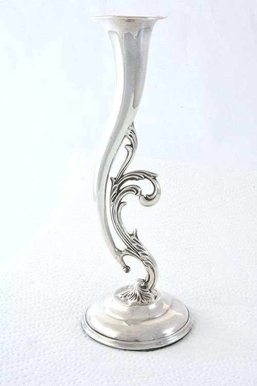 fig 1. Victorian Silver Art Nouveau Posy Vase 1898