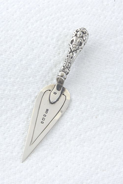 fig 1. Edwardian Silver Bookmark (Trowel) 1904