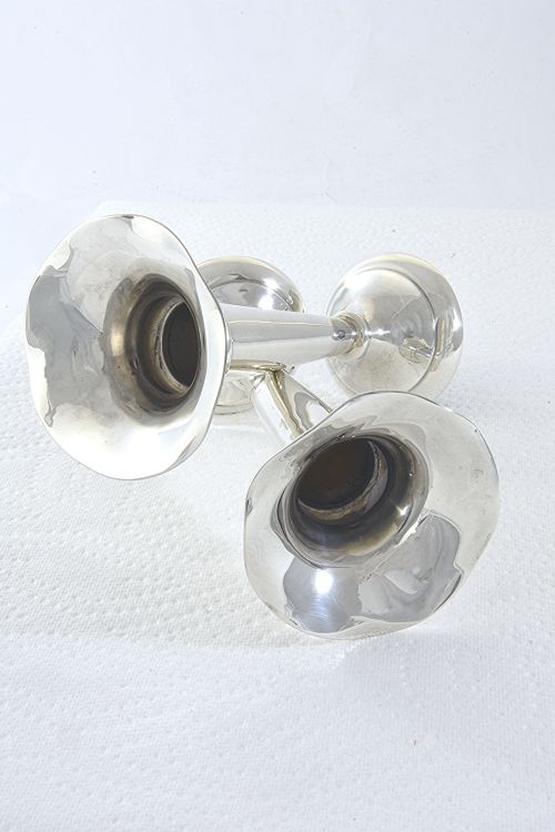 fig 2. Pair of Edwardian Silver Posy Vases 1909