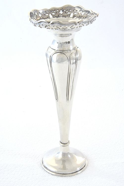 Antique Silver Posy Vase 1910