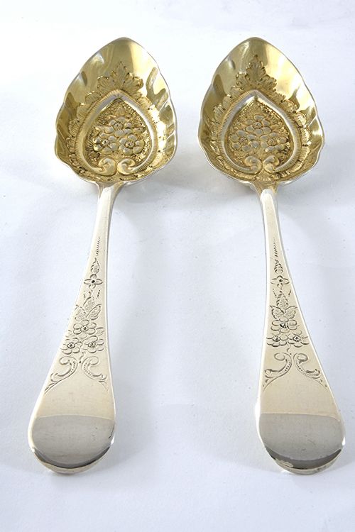 George III Silver Berry Spoons 1812