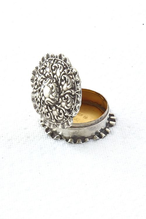Edwardian Silver Pill Box 1902