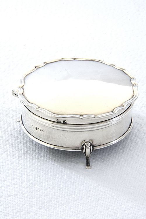 George V Silver Trinket Box 1928