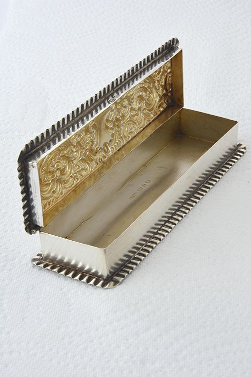 fig 2. Victorian Silver Trinket Box 1899