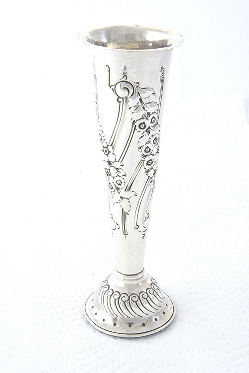 fig 1. Victorian Silver Trumpet Vase 1897
