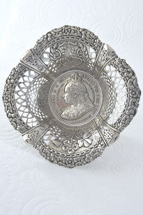 Victorian Silver Commemorative Dish 1897