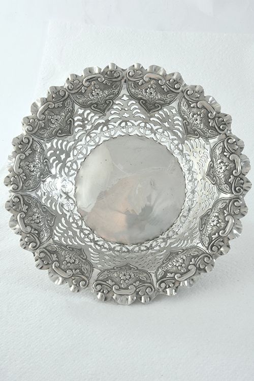 fig 1. Victorian Silver Bonbon Dish 1897