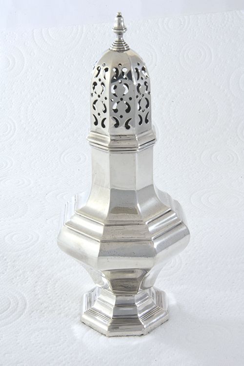 fig 1. George V Silver Sugar Shaker 1912
