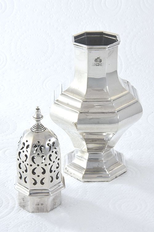 fig 3. George V Silver Sugar Shaker 1912