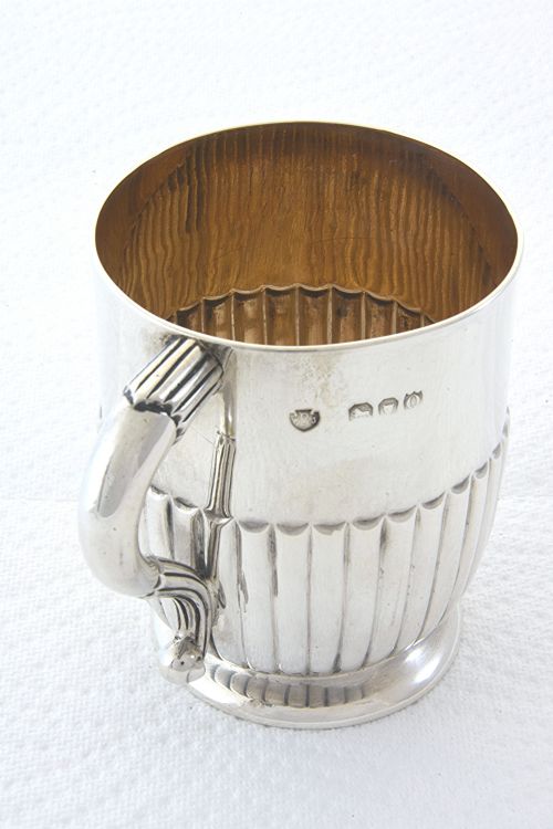 fig 1. Victorian Silver Christening Mug – Walter & John Barnard - 1891