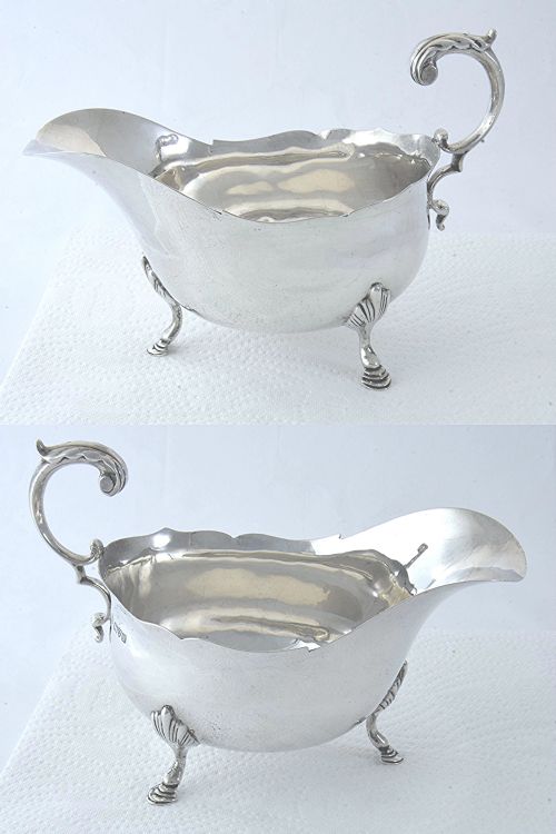 fig 3. Edwardian Silver Sauce Boat – Chester 1904