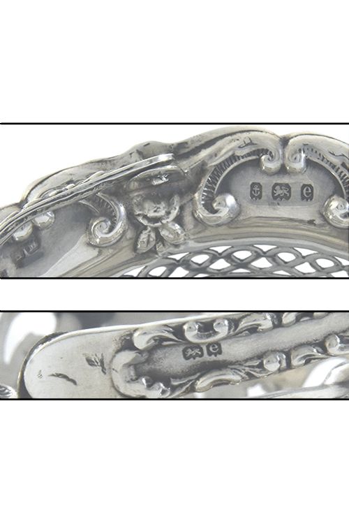 fig 4. Pair of Edwardian Silver Swing Handle Bonbon Dishes 1904
