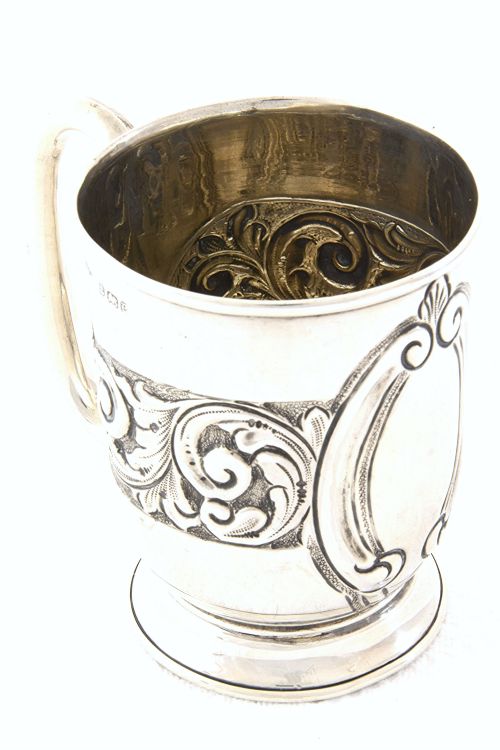 fig 1. Edwardian Silver Christening Mug 1904