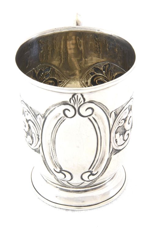 fig 2. Edwardian Silver Christening Mug 1904