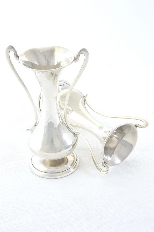 fig 2. Pair of George V Silver Posy Vases 1912